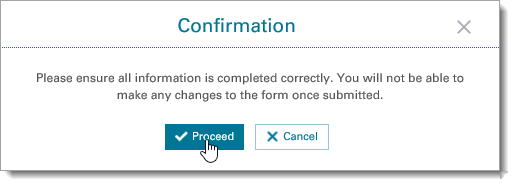 Submit Self Report Confirmation Screen